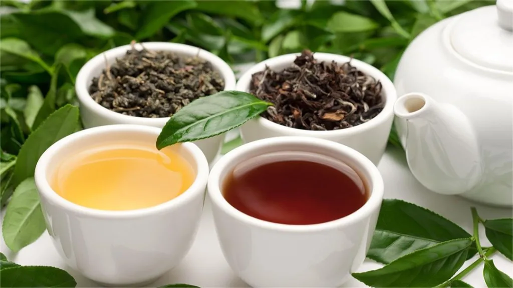 black tea vs green tea - caffeine difference